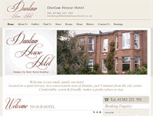 Tablet Screenshot of dunlawhousehotel.co.uk